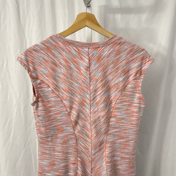 Title Nine Dress Small Orange Blue Space Dye Print A Line - Picture 8 of 10